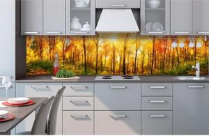 Fototapet pentru bucătărie - pădure însorită 260 x 60 cm