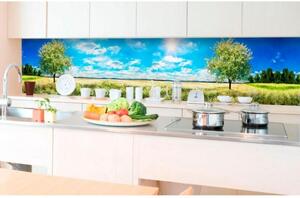 Fototapet pentru bucătărie - copac într-o pajiște 350 x 60 cm
