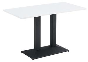 KONDELA Masă de sufragerie bistro, alb/negru, 120x60 cm, RINALDO TYP 2