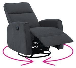 KONDELA Fotoliu rotativ de relaxare, gri, MEKENZI