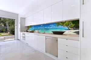 Fototapet pentru bucătărie - plajă în paradis 420 x 60 cm