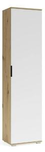 Dulap CLIF SL-50, stejar artisan/alb, PAL laminat, cu o usa, 50x38x203