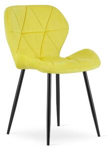 Scaun Bucatarie/Dining Miller Catifea Galben