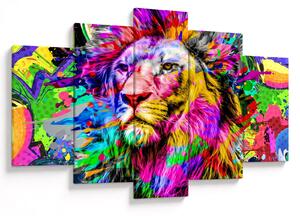 Tablou - 3D imaginea leului (150x105 cm)