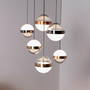 Ideallux Ideal Lux LED suspendat Galaxy, 6 lumini, acrilic, metal, Multicolor, Camera de zi / sufragerie, Plastic, Design, glob