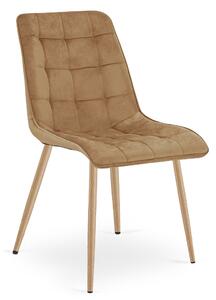 Scaun Bucatarie/Dining Spirit Catifea Maro, Picioare Metalice, Finisaj Lemn