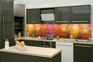 Fototapet pentru bucătărie - fundal floral colorat 260 x 60 cm