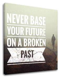Tablou de perete motivațional Nu vă bazați niciodată pe viitorul vostru_002 - 30x30 cm
