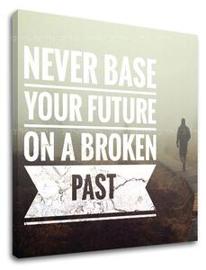Tablou de perete motivațional Nu vă bazați niciodată pe viitorul vostru_002 - 30x30 cm