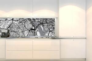 Fototapet pentru bucătărie - hartă washington d.c. 180 x 60 cm