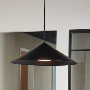 LOOM DESIGN Lampă suspendată Hanzu, Ø 75 cm, negru, E27, reglabil, Negru, Camera de zi / sufragerie, Aluminiu, Modern