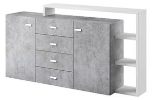 Z0ND0 Comodă Bilsby Typ 27 (beton colorado + Alb). 1030344
