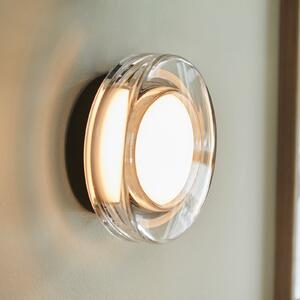 LOOM DESIGN Aplică de perete cu LED Hugo, negru/transparent, Ø17cm, IP65, reglabil, Transparent, Camera de zi / sufragerie, Plastic, Modern
