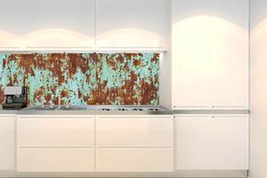 Fototapet pentru bucătărie - rugină pe metal vechi colorat 180 x 60 cm
