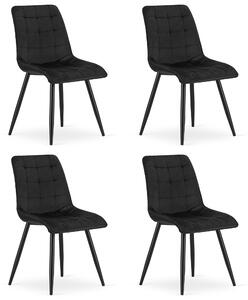 Set 4 Scaune Bucatarie/Dining Spirit Catifea Negru