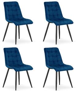 Set 4 Scaune Bucatarie/Dining Spirit Catifea Albastru
