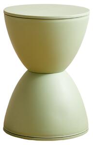KONDELA Taburet, verde, plastic, ABRAM