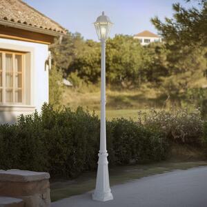 Lindby lumina de exterior Edana, 211 cm, alb, metal, E27, IP44