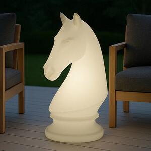 Lucande Lampa de terasă Cavallo, plastic, alb, IP65, 107 cm