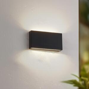 Lindby Lampă LED pentru exterior Jarte, negru, metal, 17 cm, IP54, Negru, Aluminiu, Modern
