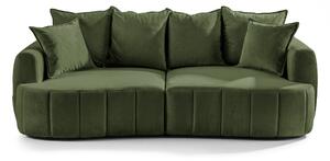 Canapea Extensibilă 3 locuri SAMBA, cu 2 lăzi depozitare, 242x127x90 cm, Verde-Vogue