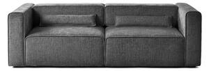 Canapea Extensibilă 3 locuri ZANETTO, cu 2 lăzi depozitare, 240x103x70 cm, Gri-Onyx