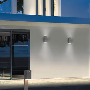 Trio Lighting Avon LED cu LED-uri pentru exterior, două becuri, Negru, Metal, Modern, Priză de perete sus / jos