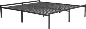 Pat metalic Inosign List negru 180/200 cm