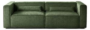 Canapea Extensibilă 3 locuri ZANETTO, cu 2 lăzi depozitare, 240x103x70 cm, Verde-Onyx