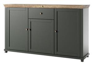 Z0ND0 Comodă Elvina Typ 47 (Verde închis + Stejar lefka). 1022385