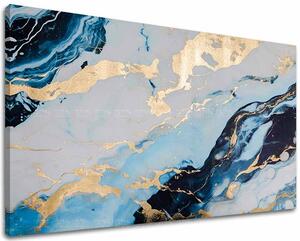 Atingere de aur pe pânză Simfonia oceanică - 40x60 cm