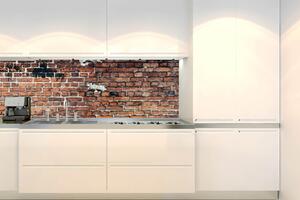 Fototapet pentru bucătărie - zidet de cărămidă crăpat 180 x 60 cm