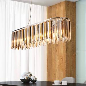 Lampă susp. Clarissa cu prisme cristal, 100 cm