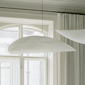 New Works Lampă suspendată LED Tense, Ø 90 cm, albă, reglabil, Alb, Bucătărie, Plastic, Design