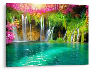 Tablou - Cascada, Lacurile Plitvice, Croația (70x50 cm)