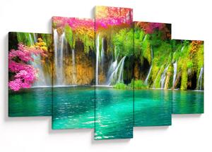 Tablou - Cascada, Lacurile Plitvice, Croația (150x105 cm)