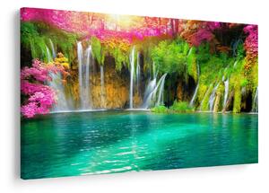 Tablou - Cascada, Lacurile Plitvice, Croația (90x60 cm)