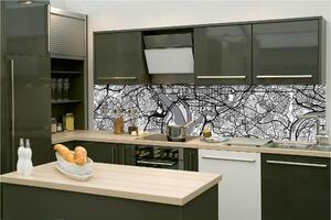 Fototapet pentru bucătărie - hartă washington d.c. 260 x 60 cm