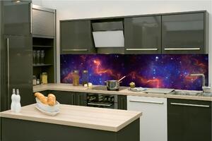 Fototapet pentru bucătărie - galaxie colorată 260 x 60 cm