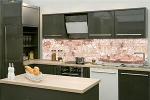 Fototapet pentru bucătărie - fragment de zid cu crăpături 260 x 60 cm