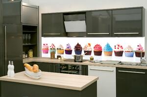Fototapet pentru bucătărie - cupcaky 260 x 60 cm