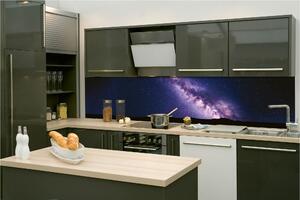 Fototapet pentru bucătărie - calea lactee violet 260 x 60 cm