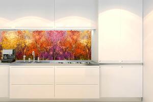 Fototapet pentru bucătărie - fundal floral colorat 180 x 60 cm