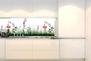 Fototapet pentru bucătărie - design de pajiște 180 x 60 cm