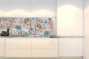 Fototapet pentru bucătărie - fresca italiană florală 180 x 60 cm