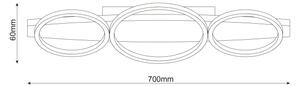 Plafonieră LED MELISA, 28W, 230V, 26,5 x 70 cm, pin