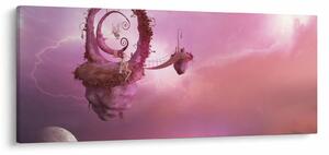 Tablou - Zână pe o insulă plutitoare (120x50 cm)