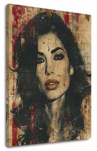 Tablou de perete AMY WINEHOUSE - Privirea profundă a sufletului | finisată de mâna artistului - 60x90 cm
