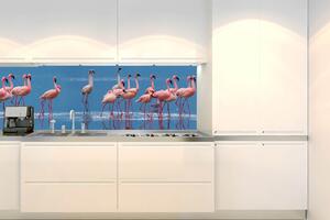 Fototapet pentru bucătărie - flamingo 180 x 60 cm