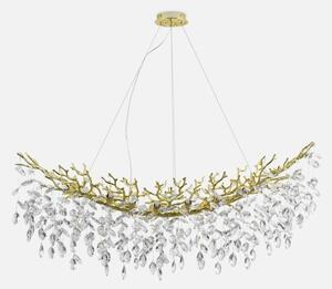 Zuma Line MD4115-14I-G - Candelabru suspendat pe cablu CINDY 14xG9/3,5W/230V 115x40 cm auriu